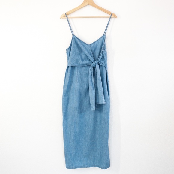 topshop denim midi dress